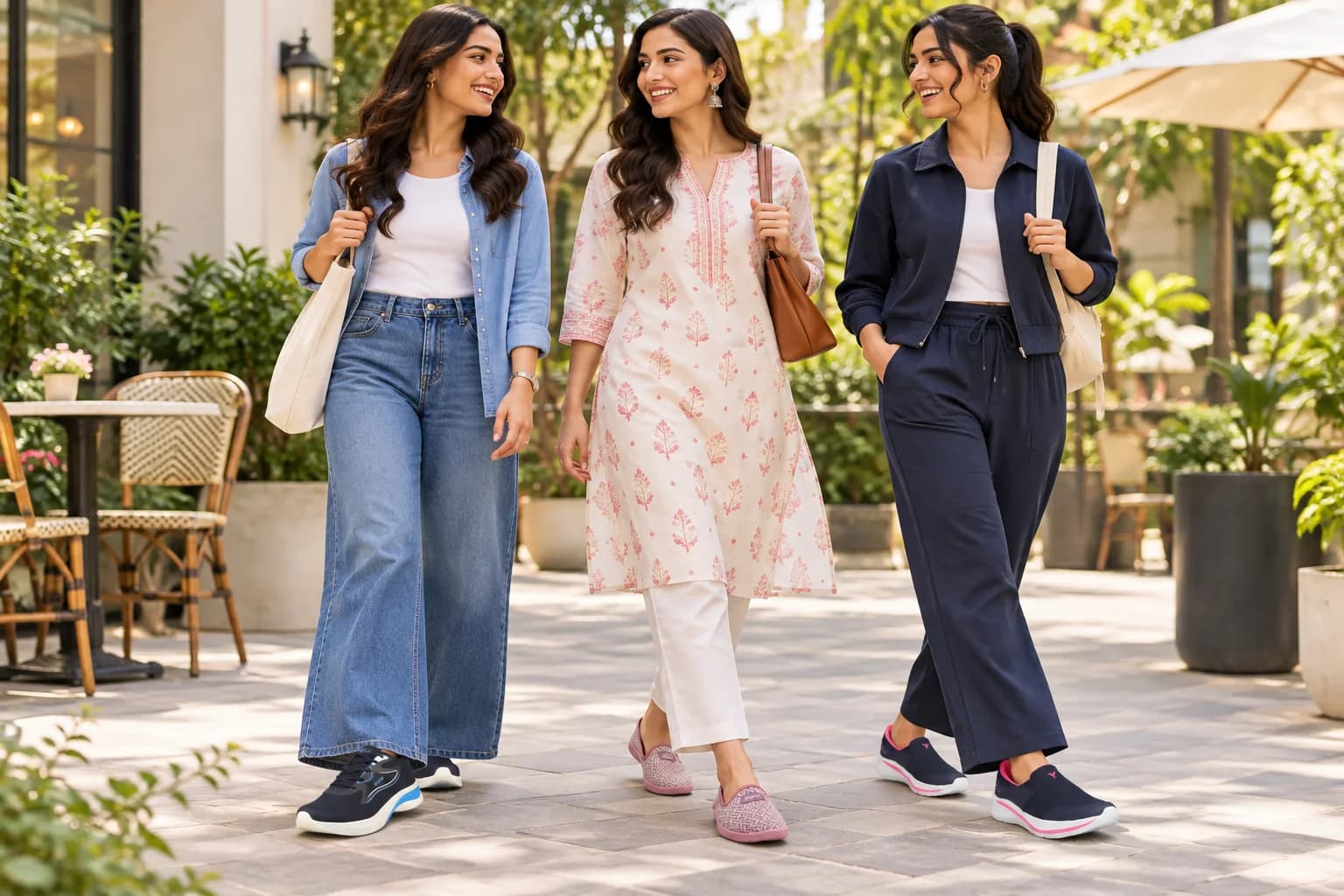 What Shoes to Wear with Wide-Leg Jeans, Kurtas and Co-ord Sets?